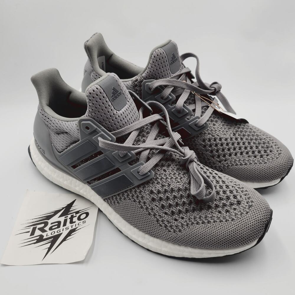 Mens Size 8 Adidas Running Sneakers Ultraboost 1.0 Low Top Grey White HQ4200